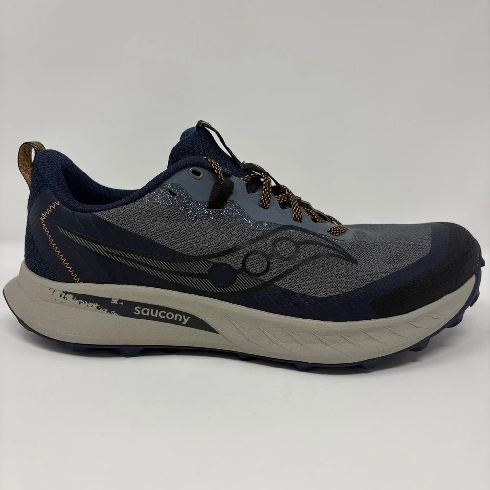 Saucony Peregrine 15 Men's Size 11.5 Navy Grey Running Shoes (S20990-162)